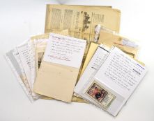 World history ephemera to include Einstein family German record sheets, 1983 Russia: Danger to the