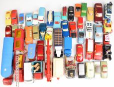 Forty eight vintage Corgi diecast model cars to include Chipperfield's Circus vehicles, Sunbeam Imp,