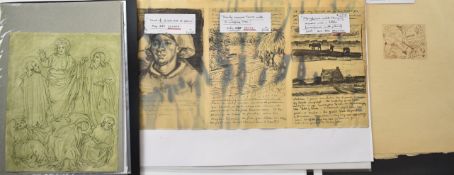 After Vincent Van Gogh, two sheets of three artist's proofs or similar depicting his letter