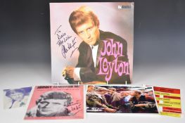 John Leyton - Signed album and pictures including The Great Escape. Formerly the property of Terence