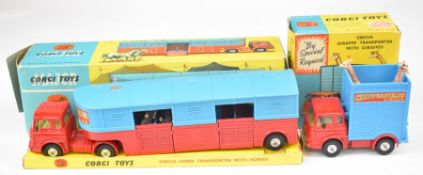 Corgi Toys diecast model Chipperfields Circus Horse Transporter 1130 together with Circus Giraffe
