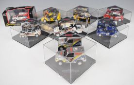 Nine Skid diecast model rally cars to include Lancia Stratos 'Olio Fiat'  SKC99002, Citroen Xsara