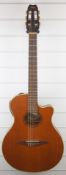 Yamaha APX-6NA electric / acoustic classical guitar with gilt hardware and Indian rosewood fretboard