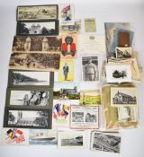 A large quantity of ephemera, photographs, postcards and cigarette cards including Hovingham and