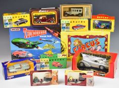 A collection of twenty-two diecast model cars including 1:18 scale Burago and 1980's Matchbox, all