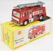 Dinky Toys diecast model Merryweather Marquis Fire Tender with metallic red body, silver hubs,