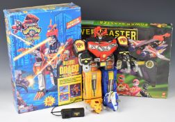 A collection of Power Rangers action figure playsets and toys by Ban Dai to include Ninjor, White