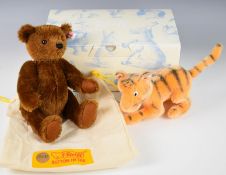 Two Steiff bears comprising The Worlds First Teddy Bear limited edition 1309 of 1902 and Tigger