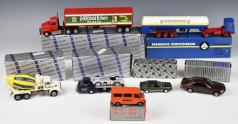 Seven Conrad (Germany) diecast model lorries and cars in original boxes.