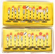 Two Dinky Toys diecast model Road Signs, 47, both in original boxes.