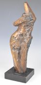 Tissa Ranasinghe (Sri Lankan 1925-2019) bronze limited edition (1/9) sculpture of a couple