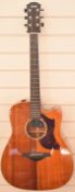 Yamaha A4K limited edition (6/70) electro acoustic guitar, length 104cm