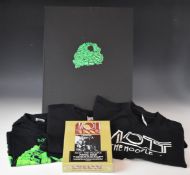 Mott the Hoople - We've Got A Great Future Behind Us book, three t-shirts and Mental Trains CD box