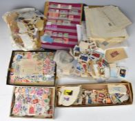 Very large world stamp collection in various albums, folders and loose including mint Channel Island