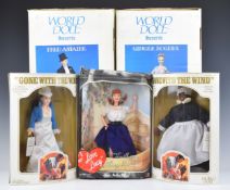 Five classic Hollywood related dolls comprising Fred Astaire, Ginger Rogers, Vivien Leigh, Hattie