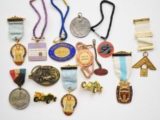 Enamel and other badges to include Cheltenham Racecourse 1994, Royal Masonic Institute for Boys, ERA