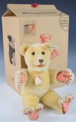 Steiff Schnapp-Dicky 1936 replica Teddy bear, with blonde mohair, stitched features and original