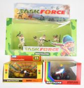 Three Britains action playsets and vehicles comprising Task Force Arctic Action Figures, BMW