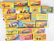 Seventeen Matchbox Superfast and Rola-matics diecast model cars to include Lamborghini Countach