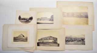 Twelve 19thC Grand Tour or similar albumen photographs or prints including Pyramid of Dashour,