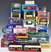 Over forty diecast model cars, lorries and military vehicles, manufacturers include Corgi, Burago,