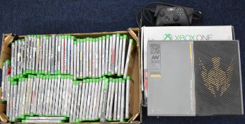 Microsoft Xbox One games console in original box, together with 80 games to include Titanfall,