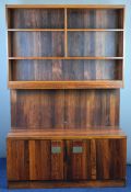 Nils Jonsson for Hugo Troeds, Bjarnum 1970s retro mid century Swedish modular rosewood display and
