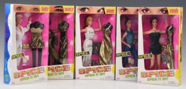Five Galoob Spice Girls 'Spice It Up!' dolls comprising Sporty, Baby, Ginger, Posh and Scary, 23550,