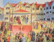 Slip case of approximately 85 educational posters to include birds, Canada, India, USA, history