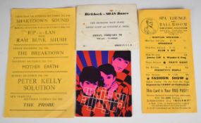 Spa Lounge Cheltenham flyer including Jimmy Cliff and Wynder K Frog, 19 x 10cm, Wharf Hotel 1968