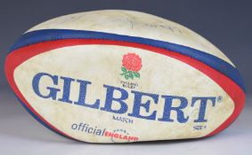 Gilbert official England Rugby Match Ball from the 2000 England v Australia match, signed by