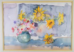 Anthony John Avery (Ross-On-Wye artist), watercolour still life of flowers, signed lower right 43