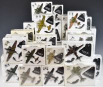 A collection of over forty Atlas Editions Military Giants of the Sky model aeroplanes to include