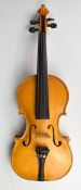 George Adams Bradford, Yorkshire single piece maple or similar backed violin, with maker's label