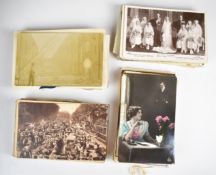 Early 20thC postcards to include military interest 52, possibly for the Oxfordshire Regiment,