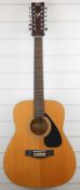 Yamaha FG-412-12 classical twelve string acoustic guitar, length 107cm