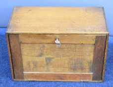 Oak toolmaker's or collector's chest with five drawers, W45 x D23 x H32cm
