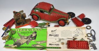 Meccano 3A outfit assembled into a saloon car model.