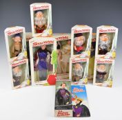 Eleven Bikin/Disney Snow White and the Seven Dwarfs dolls including Doc, Grumpy, Happy, Bashful