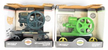 Two Ertl 'Vintage Gasoline Engines' 1:6 scale diecast model farm engines comprising John Deere Model