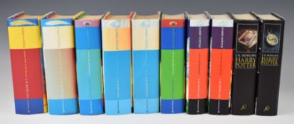 J.K. Rowling a collection of Harry Potter first edition books published Bloomsbury 2000-2007,