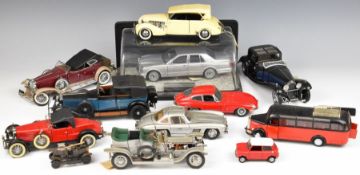A collection of Franklin Mint diecast model cars to include 1954 Mercedes-Benz 300SL, 1961 Jaguar