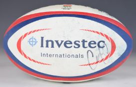 England v Australia 2010 International Ruby ball signed by Chris Ashton, who scored an end to end