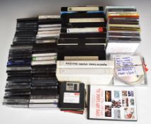A collection of CDs, cassettes, floppy disks and videos, mostly relating to Mott the Hoople.