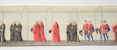 Georgian printed hand panorama in original slotted tube, depicting the Duke of York (George IV)