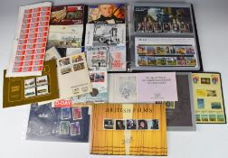 A modern GB and Channel Islands mint stamp collection of presentation packs and first day covers, in