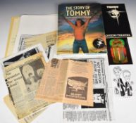 Tommy / Pete Townsend ephemera including book, programme, badge, signed letters etc