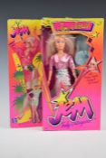 Hasbro Jem and the Holograms 'Jem/Jerrica' doll, 4000, in original box with clothing, stand and