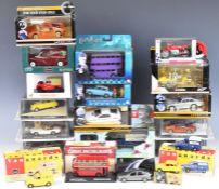 A collection of diecast model cars to include James Bond Aston Martin DB5, Harry Potter The Knight
