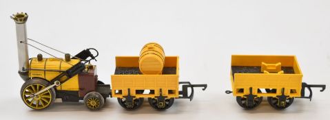 Tri-Ang 00 gauge Stephenson's Rocket locomotive, R65, together with spare tender.